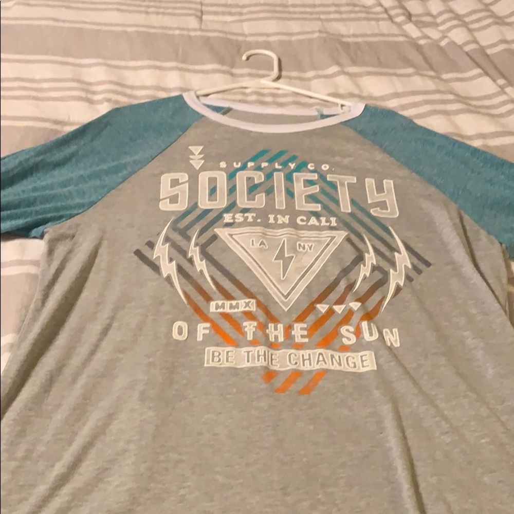 XL Society raglan 3/4 sleeve